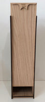 showing the front slide of the wooden wine gift box partially open.