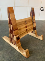 Solid wood stand made from exotic woods.