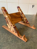Solid wood stand made from exotic woods.