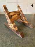 Solid wood stand made from exotic woods.