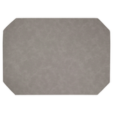faux leather placemat grey in color.